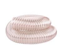 PU Flexible Ducting Hose， Clear Flexible Dust Extractor Hose Dia 600-25 MM, 1m Long Collection(Dia-80mm (3.1 Inch))