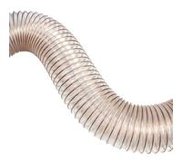 PU Flexible Ducting Hose Copper Wire Transparent Inner Diameter 85-105mm 1 Meter(Inner Diameter:90mm)
