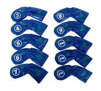 PU Golf Iron Head Protectors Universals Size Weather Resistant Club Sleeves Various Weather Training Gear Weatherproofed Golf Iron Headcover