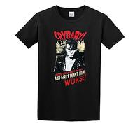 PU KOU Cry Baby Jonny Depp Girls Want Him Black Juniors O-Neck 100% Cotton Short Sleeve Unisex T-Shirt S
