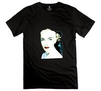 PU KOU Eurythmics O-Neck 100% Cotton Short Sleeve Unisex T-Shirt XXL Black