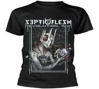 PU KOU Septic Flesh Revolution DNA O-Neck 100% Cotton Short Sleeve Unisex T-Shirt XL Black