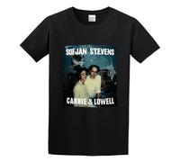 PU KOU Sufjan Stevens Carrie Lowell Unisex 100% Cotton Short-Sleeve T-Shirts Black L