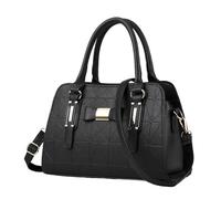 PU Large Capacity Knot Women's Handbag, Big Capacity Trendy Shoulder Tote Bags Bow Bags for Women (Black,One)