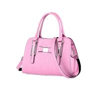 PU Large Capacity Knot Women's Handbag, Big Capacity Trendy Shoulder Tote Bags Bow Bags for Women (Pink,One)