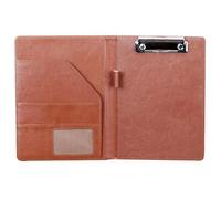 PU Leather A5 File Bags, Folders, Clipboard, Supplies, and Commercial Office(Brown)