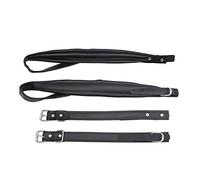 PU Leather Adjustable Shoulder Arm Straps for Accordion, Comfortable Foam - Padded Accordion Accessory with Quick - Release Buckle, 33 Inch Concertina Straps in Black Red (Black)