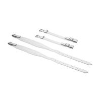 PU Leather Adjustable Shoulder Arm Straps for Accordion, Comfortable Foam - Padded Concertina Straps with Buckle Fit, Durable Accordion Accessory in Black Red White (White)