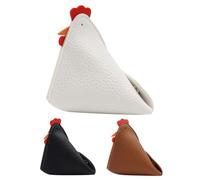 PU Leather Animal Wallet - Mini Rooster Headphones | Cartoon Keychain | Cash Key Accessory with Case Buckle for Kids and Adults, A, Consulte la descripción, See description