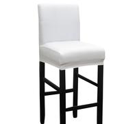 PU Leather Bar Stool Covers Set of 2/4/6, Stretch Removable Washable Low Back Chair Cover, for Cafe Pub Club Bistro,A,4pcs