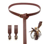 PU Leather Belt Potion Bottle Belt Bag Skirt Hikes Waist Bag Medieval Renaissances Costume Set Halloween Accessories Medieval Belt Potion Bottle Belt Bag Halloween Accessories for Party