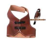 PU Leather Bird Vests | Vintage Style Adjustable Clothes for Parakeets, Pets for Indoor Outdoor Window Balcony Garden Yard Play Area Indoor Hammock