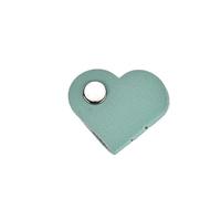PU Leather Cable Keeper Heart Shape Cord Organiser For Managing Earphone Wire Electronic Accessories Multiple Color Heart Design Cord Holder