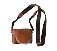 PU Leather Camera Case for FUJIFILM X-M5 Full Coverage Protective Shell with Fleece Lining Shock Absorbing Compact Handbag Style 12x11x9cm Black Brown(Coffee Color)