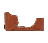 PU Leather Camera Half Case Grip Protective Bottom Cover with Battery Compartment Opening Lightweight Durable for XT100 Black Coffee Brown (Brown)
