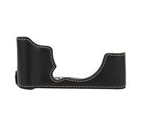 PU Leather Camera Half Case Grip Protective Bottom Cover with Battery Compartment Opening Lightweight Durable for XT100 Black Coffee Brown (Black)