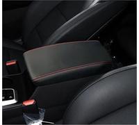 PU Leather Car Armrest Box Center Console Lid Armrest Cover Car Accessories For Hyundai For Tucson 2015-2018 Gearshift Cover(Red-line)