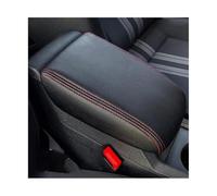 PU Leather Car Armrest Box Cover Car Accessories For VW For Tiguan MK1 2007 2008 2009 2010 2011 2012 2013 2014(Red)