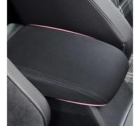 PU Leather Car Armrest Cover For VW For Golf 7 MK7 2012-2019 Center Console Lid Armrest Box Protective Case Gearshift Cover(Black)