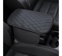 PU Leather Car Armrest Cushion Protective Cover for Center Console Box with Storage Pouch Compatible with Various Cars