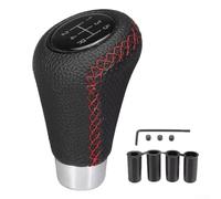 PU Leather Car Gear Shift Knob for 5-Speed Manual & Automatic Transmissions - Metal Base, Ergonomic Design, Fits 8mm/10mm/12mm Thread Adapters