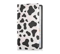 Pu Leather Car Registration and Insurance Card Holder Men Women Auto Glove Box Organizer for ID, Driver's License, Key Contact Information Cards Simple Cow-print Pattern Vector Illustration on A White