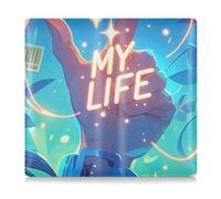 Pu Leather Car Registration and Insurance Holder Men Women Glove Box Compartment Organizer for ID, Driver's License, Key Contact Information Cards Hand Gesture Two Fingers Up My Life