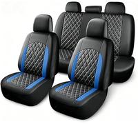 PU Leather Car Seat Covers for BYD Song Plus 2021-2026,A/BlackBlue-5seat