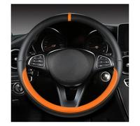 PU Leather Car Steering Wheel Cover For Captur For Duster For Megane 2/3 For Clio For Logan For Laguna 2 For Kadjar For Scenic 2 Wheel Sleeve Protector(ORAGE O)