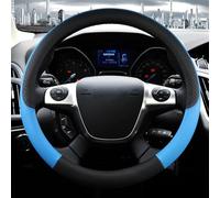 PU Leather Car Steering Wheel Cover For Ford Focus MK1 MK2 MK3 Hand Stitching(Blu)
