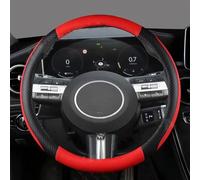 PU Leather Car Steering Wheel Cover For Hyundai For Tucson 2022 2024 Auto Interior Protection Accessories Simple to instal(Rosso)