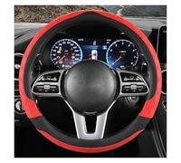 Pu Leather Car Steering Wheel Cover For Mercedes For Ben For AMG 38cm Models A C For CLA E GLA GLC GLE S B CLS Class(RED O)