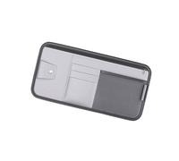 PU Leather Car Sunvisor Organizers with Sunglasses Slot, Gray