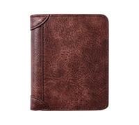 PU Leather Card Holder, Card Holder Card Holder | Men's Blocking Large Capacity Short Wallet,Compact Short Wallet with Multiple Card Holders for Husband, Father and Friends, mocha, Versione