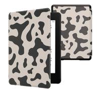 kwmobile Case for Kindle Paperwhite 11 Gen 2021 - PU Cover w/Magnet - Cow Print Black/White