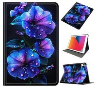 PU Leather Case for iPad A16 11 inch 2025 / iPad 10th Generation 10.9 inch 2022, Slim Folio Stand Cover with Auto Sleep/Wake, Shockproof Durable Case for Women Men Boys Girls, Purple Morning Glory