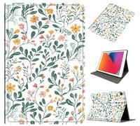 PU Leather Case for iPad A16 11 inch 2025 / iPad 10th Generation 10.9 inch 2022, Slim Folio Stand Cover with Auto Sleep/Wake, Shockproof Durable Case for Women Men Boys Girls, White Wildflower