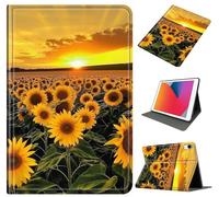 PU Leather Case for iPad A16 11 inch 2025 / iPad 10th Generation 10.9 inch 2022, Slim Folio Stand Cover with Auto Sleep/Wake, Shockproof Durable Case for Women Men Boys Girls, Sunset Sunflower