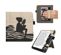 PU Leather Case with Stand, Strap for Kobo Libra Colour