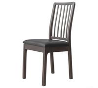 PU Leather Chair Cover for Dining Use, Waterproof and Stain Resistant, Easy to Fit with Elastic Straps (black)