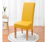 Pu Leather Chair Covers, Waterproof and Thickened Chair Covers, Easy To Clean, With Elastic Band At The Bottom, Suitable for Restaurants, C, 2-Pack