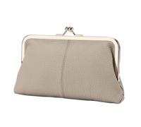 PU Leather Change Purse - Kiss Lock Coin Purse, Coin Holder for Women - Stylish & Durable PU Leather Zipper Pocket & Phone Slot - Classic Colors, Compact & Practical Gift - 20.5x4x12cm