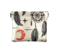 PU Leather Change Purse Western Dream Tribal Sunset Fancy Pocket Purse Makeup Bag for Ladies guarda monedas para carro