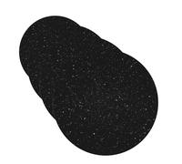PU Leather Coasters for Drinks Set of 4 - Black Glitter Coaster for Tabletop Protection - Modern Drink Coasters for Coffee Table - Round Shape Coasters for Home Decor 4" Cup Mat Pad