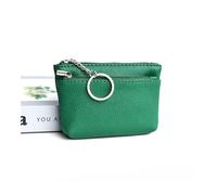 PU Leather Coin Purse Mini Change Purses Women's Wallets Card Holder Zipper Pouch Key Chain Pocket Kids Coin Pocket(Green,2PCS)