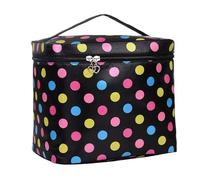 PU Leather Cosmetic Bag - Multifunctional Beauty Bag, Ample Makeup Storage Solution | Portable Cosmetic Case, Elegant Travel Organizer, Stylish Ideal Makeup Kit for Home and -The-Go