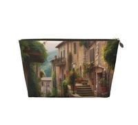 Pu Leather Cosmetic Bags Large Capacity Zipper Storage Case Italy Tuscan Makeup Organizer Pouch Portable Travel Toiletry Bags for Women