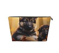 Pu Leather Cosmetic Bags Large Capacity Zipper Storage Case Littlean Shepherd Dog Makeup Organizer Pouch Portable Travel Toiletry Bags for Women