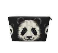 Pu Leather Cosmetic Bags Large Capacity Zipper Storage Case Three Lines Panda Head Makeup Organizer Pouch Portable Travel Toiletry Bags for Women