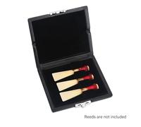 PU Leather Cover Black Bassoon Reed Container Box Case with Slots for 3pcs Reeds